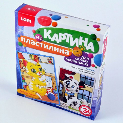 Картина из пластилина – Домашние любимцы  